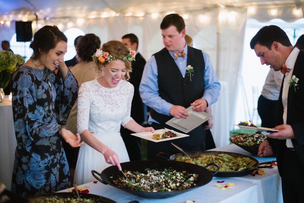 Vermont wedding buffet