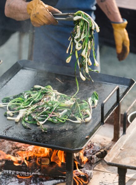 Grilled ramps. Photo by Danielle Allendorf.
